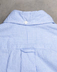 Gitman Vintage x Frans Boone Japanese woven vichy seersucker light blue