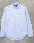 Gitman Vintage x Frans Boone Japanese woven vichy seersucker light blue