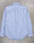 Gitman Vintage x Frans Boone Japanese woven vichy seersucker medium blue