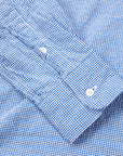 Gitman Vintage x Frans Boone Japanese woven vichy seersucker medium blue