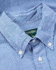 Gitman Vintage x Frans Boone Japanese Woven Vichy Seersucker Medium Blue