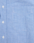 Gitman Vintage x Frans Boone Japanese Woven Vichy Seersucker Medium Blue