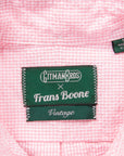 Gitman Vintage x Frans Boone Japanese woven vichy seersucker medium pink