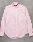 Gitman Vintage x Frans Boone Japanese woven vichy seersucker medium pink