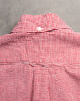 Gitman Vintage x Frans Boone Japanese woven vichy seersucker medium red