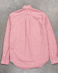 Gitman Vintage x Frans Boone Japanese woven vichy seersucker medium red