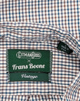Gitman Vintage x Frans Boone Poplin Check White Teal Brown - Gene