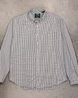 Gitman Vintage x Frans Boone Poplin Check White Teal Brown - Gene