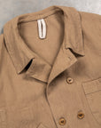 Cohérence Kees Jacket Linen Cotton Chevron Brown