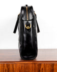 Croots Bridle Leather Black Laptop Bag