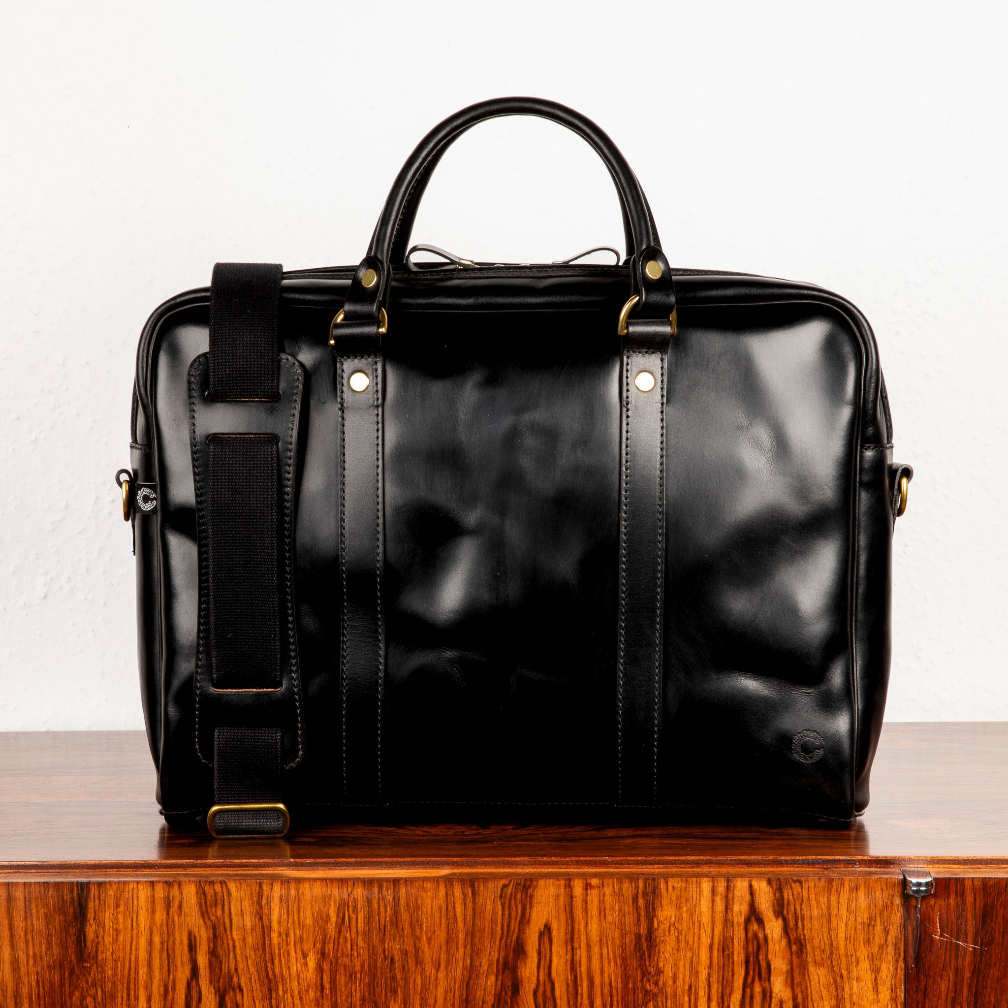 Croots Bridle Leather Black Laptop Bag – Frans Boone Store