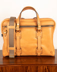 Croots Vegetable Tanned Leather Laptop Bag Natural