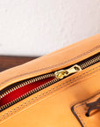 Croots Vegetable Tanned Leather Laptop Bag Natural