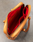 Croots Vegetable Tanned Leather Laptop Bag Natural