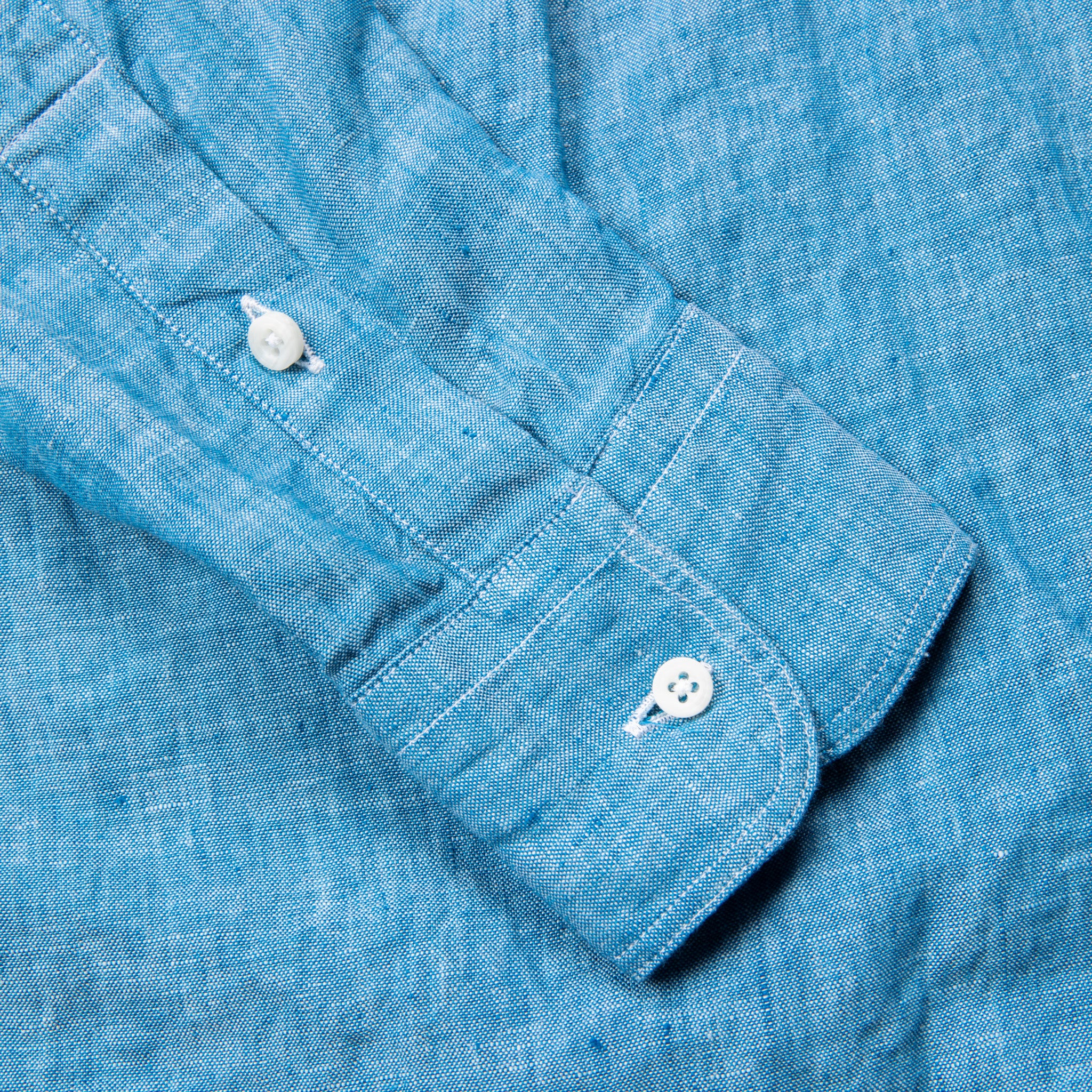 Gitman Vintage Shirt Linen Chambray Blue