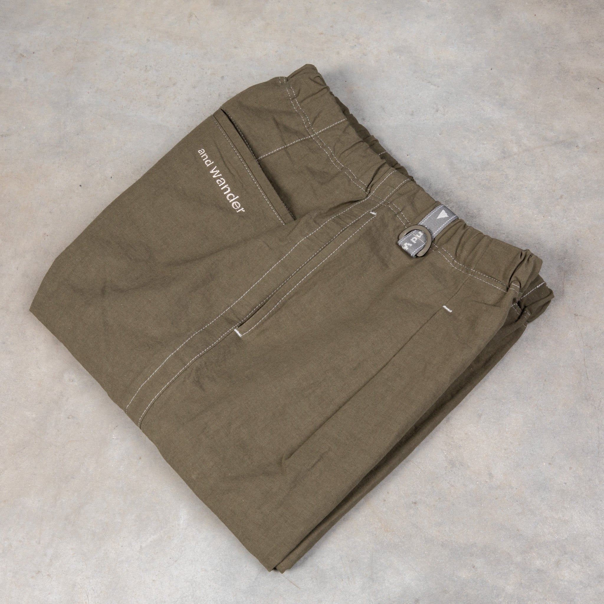 And Wander Linen Drawstring Pants Khaki – Frans Boone Store display picture 1