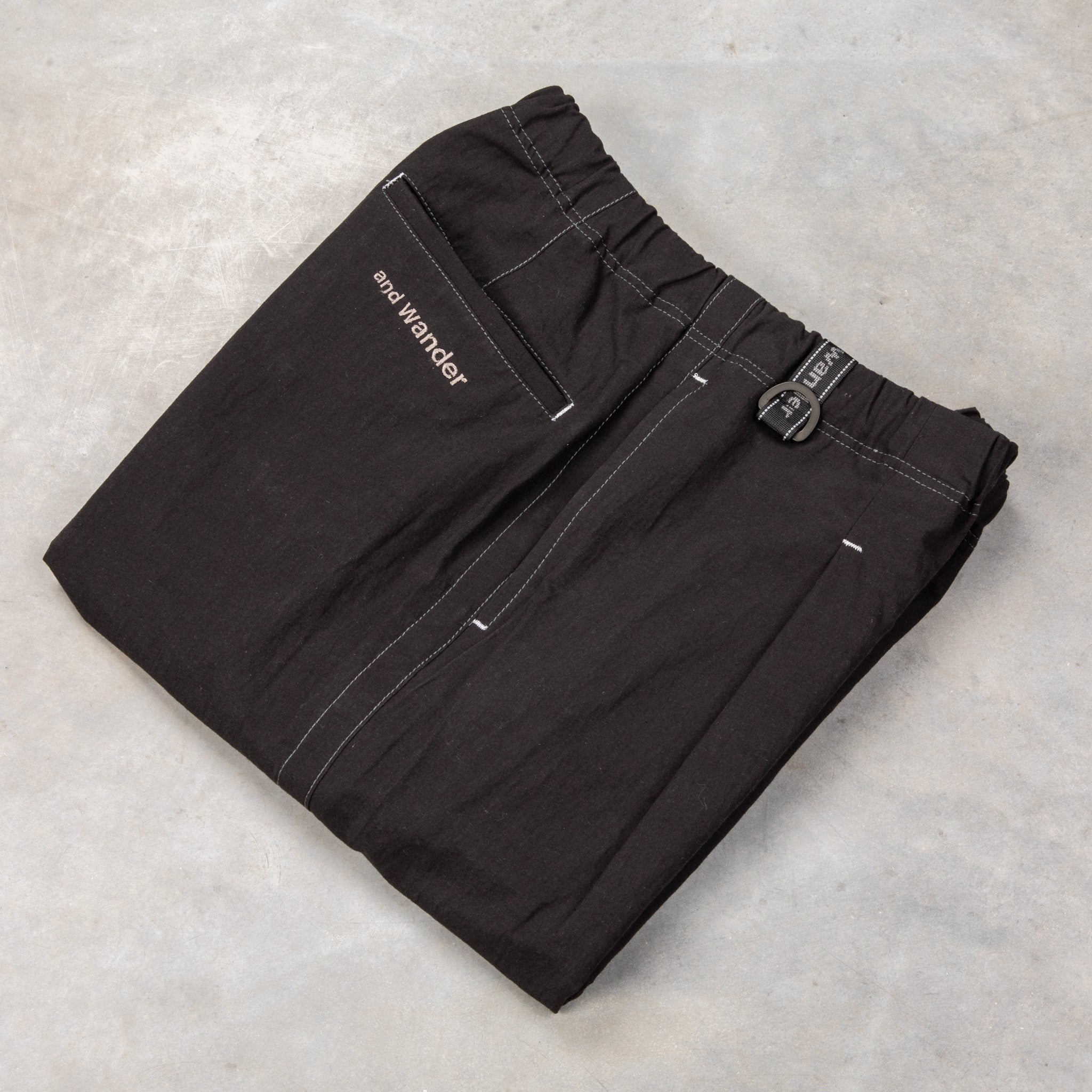 And Wander Linen Drawstring Pants Black