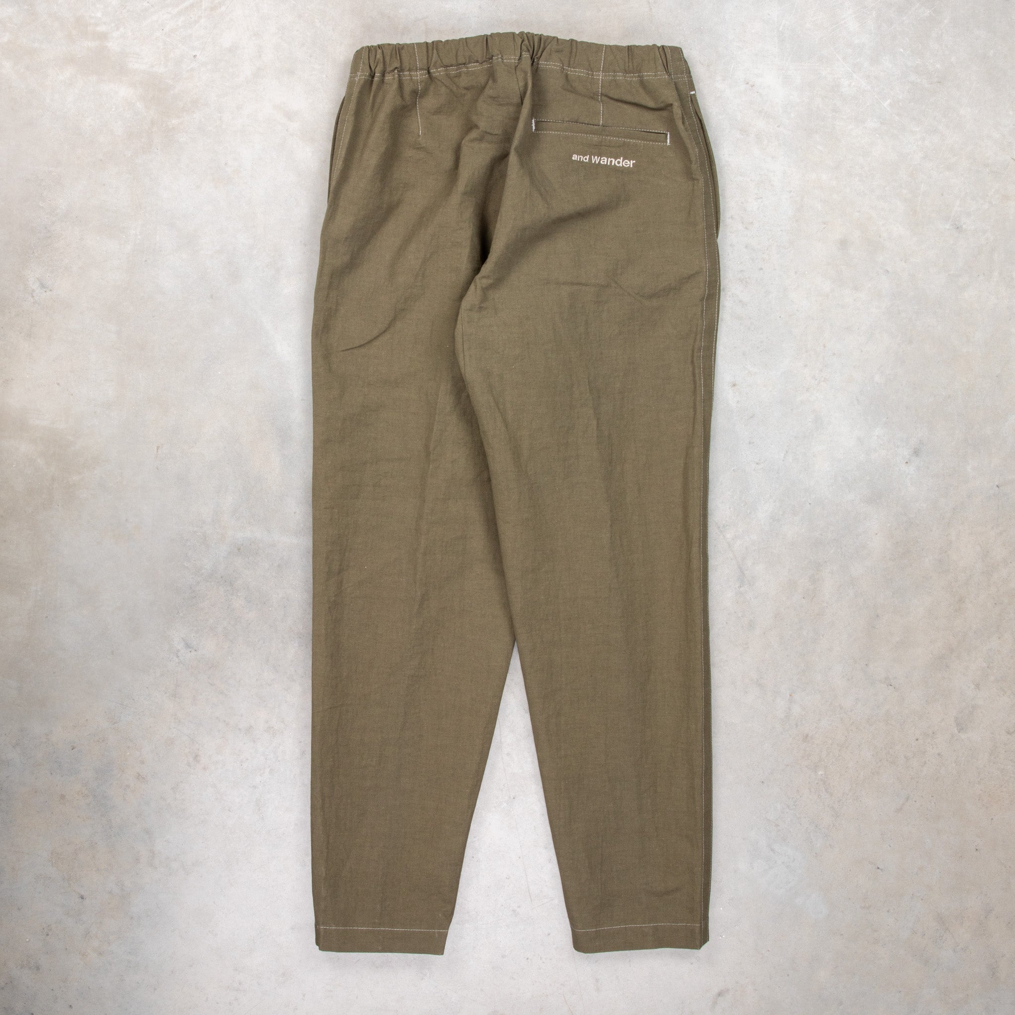 And Wander Linen Drawstring Pants Khaki