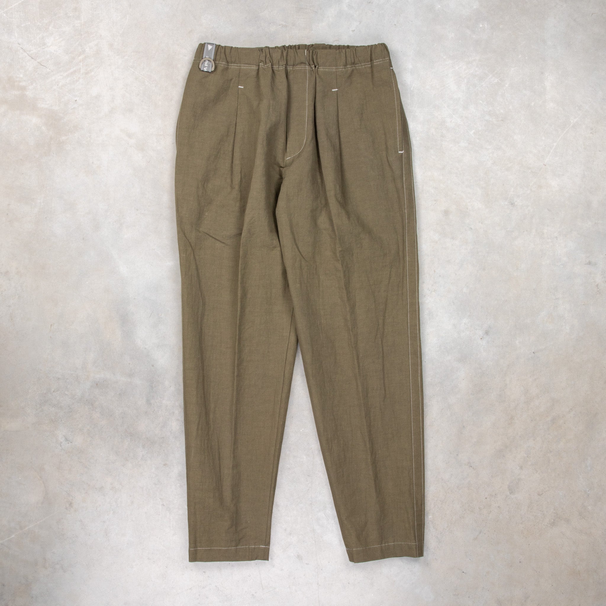 And Wander Linen Drawstring Pants Khaki – Frans Boone Store display picture 1