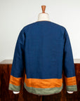 Maru Sankaku Peke Indigo Linen Haori jacket