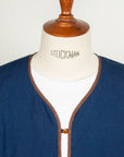 Maru Sankaku Peke Indigo Linen Haori jacket