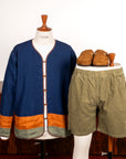 Maru Sankaku Peke Indigo Linen Haori jacket