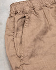 Remi Relief Linen Shorts Brown