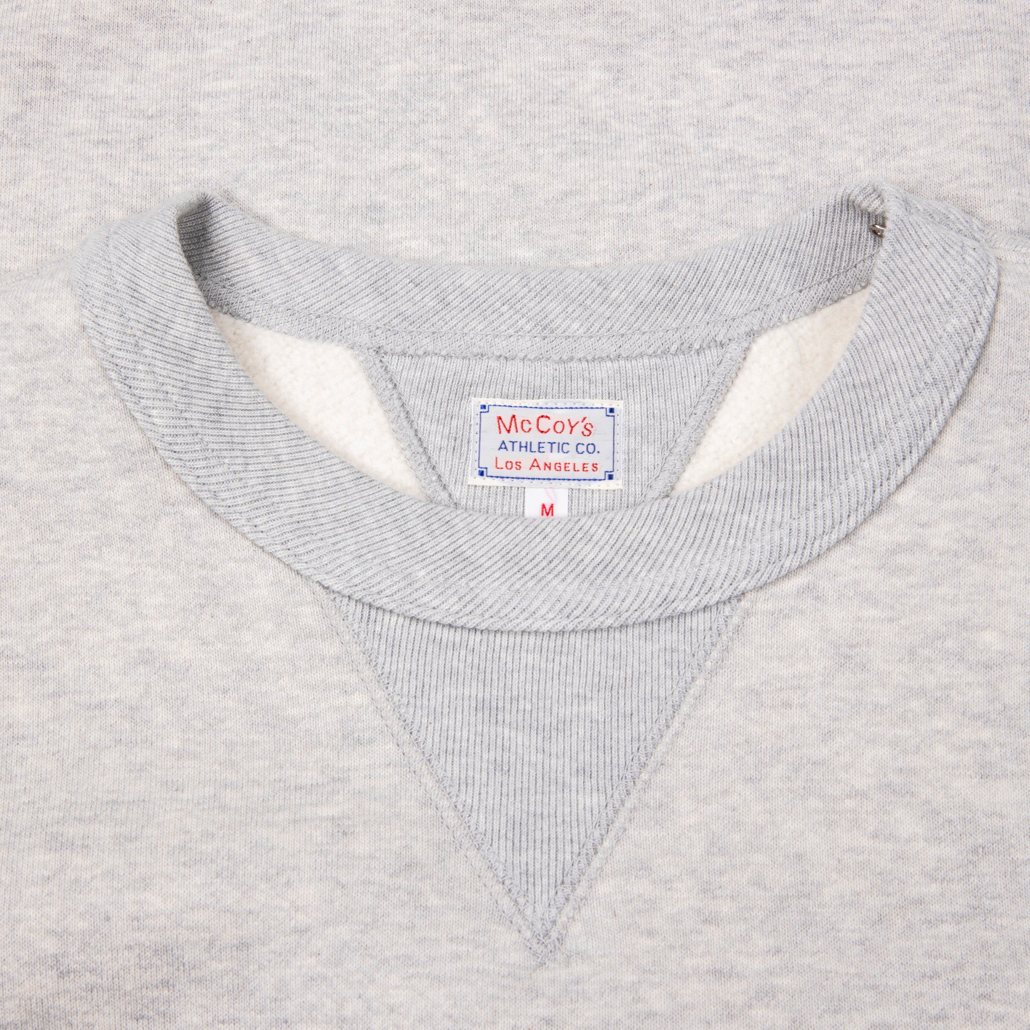 The Real McCoys Athletic 10 Oz Loopwheel Sweatshirt Snow Gray