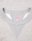 The Real McCoys Athletic 10 Oz Loopwheel Sweatshirt Snow Gray