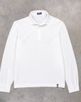 Drumohr Crepe Cotton ML Polo Bianco