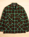 RRL Mason Wool Twill Overshirt Green Plaid