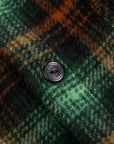 RRL Mason Wool Twill Overshirt Green Plaid