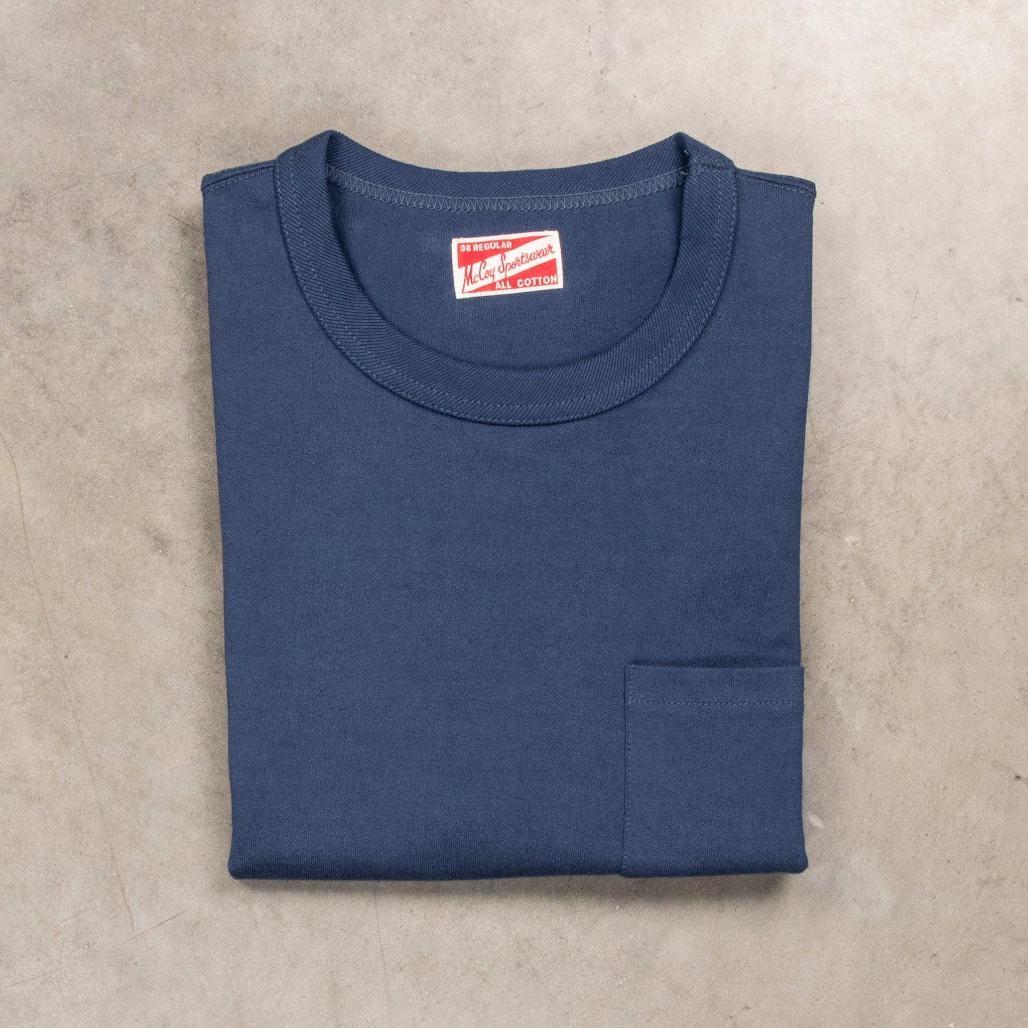 The Real McCoy's Pocket Tee Marine Blue – Frans Boone Store