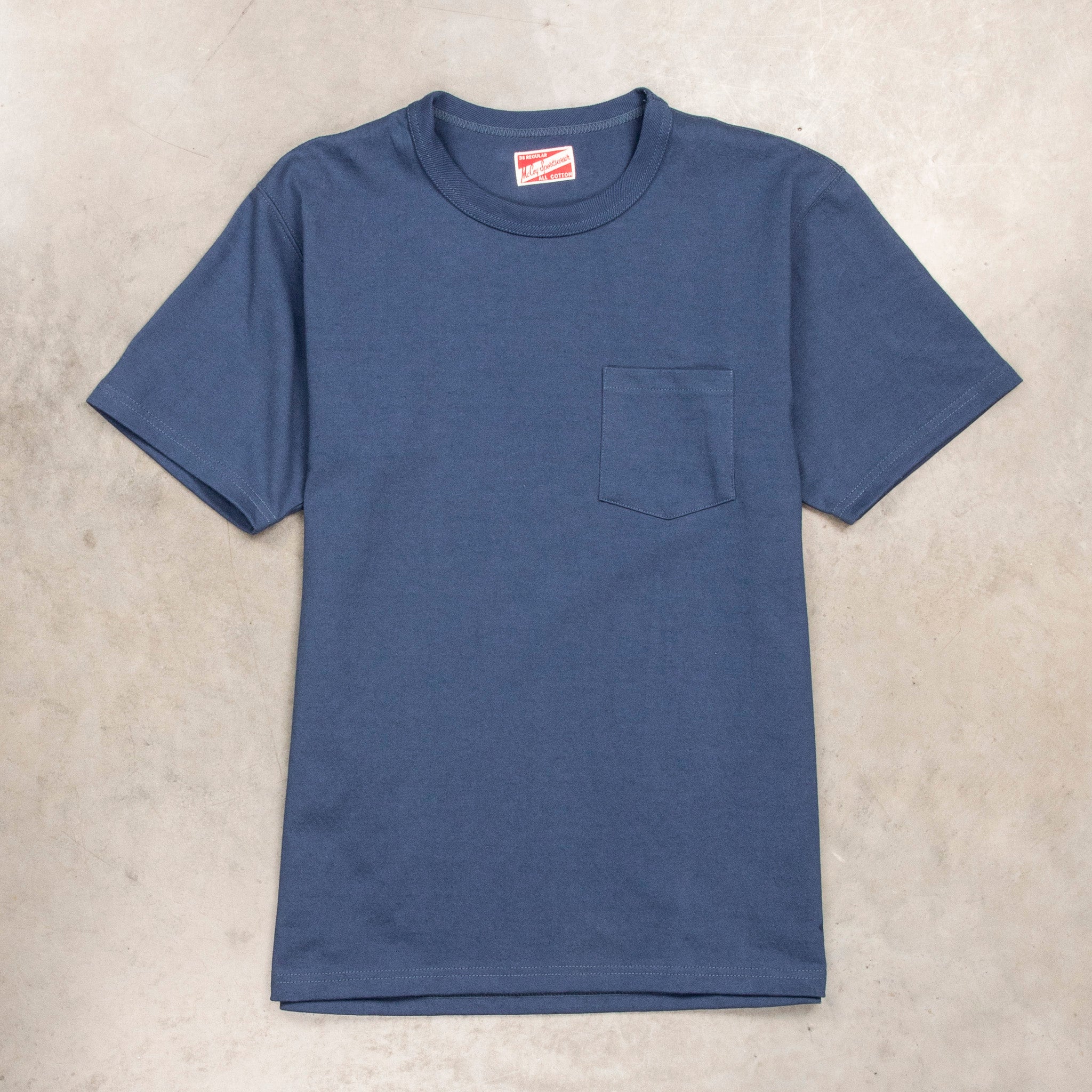 The Real McCoy's Pocket Tee Marine Blue – Frans Boone Store
