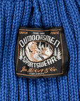 The Real McCoy's Striped Cotton Knit Cap Blue