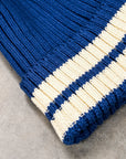 The Real McCoy's Striped Cotton Knit Cap Blue