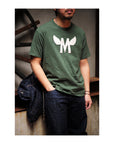 The Real McCoy's Athletic Loopwheel T-Shirt "Flying M" Forest