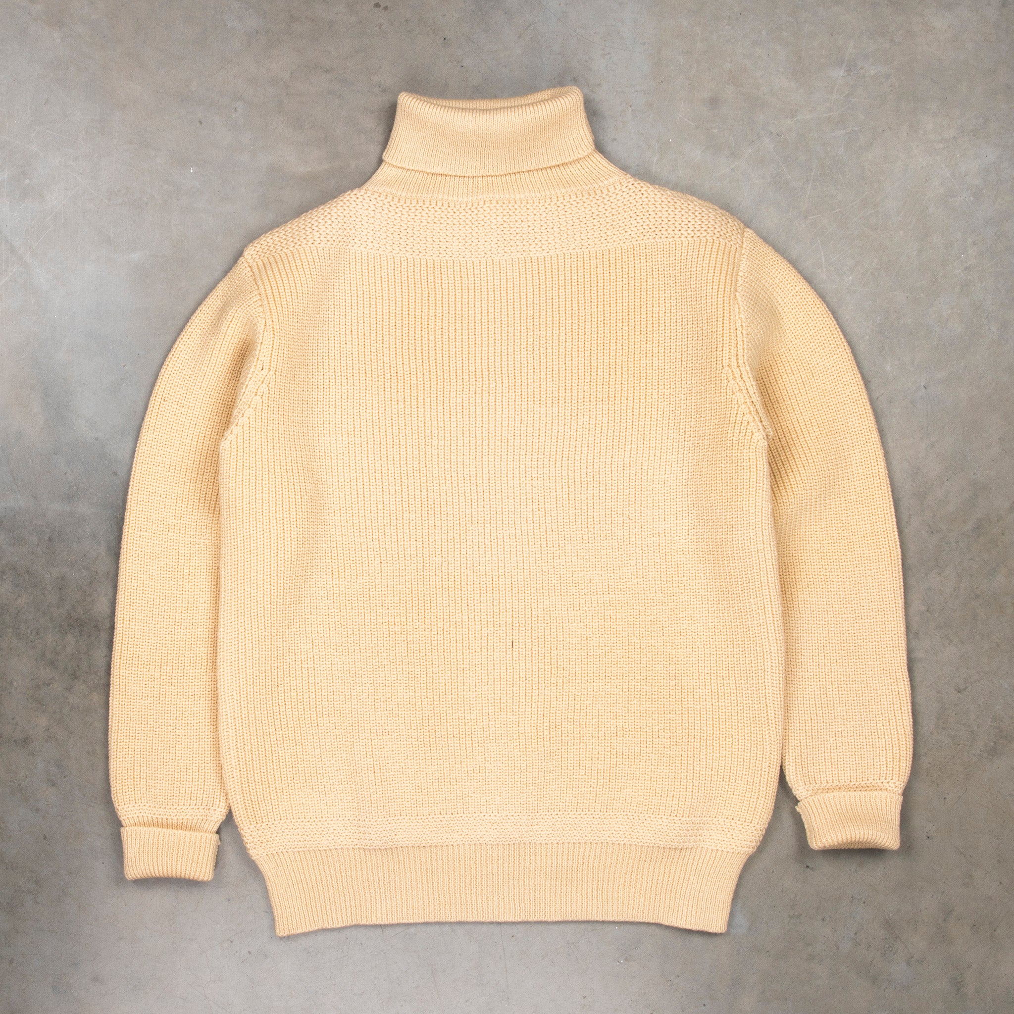 The Real McCoy's Fisherman's Turtle Neck Sweater Ecru – Frans