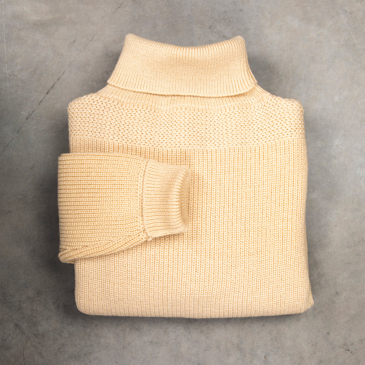 The Real McCoy's Fisherman's Turtle Neck Sweater Ecru – Frans