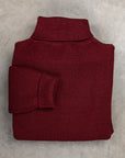 The Real McCoy's Fisherman's Turtle Neck Sweater Maroon