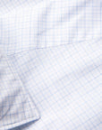 Finamore Milano Collo Luigi 170's Poplin Shirt Quadretti Cielo