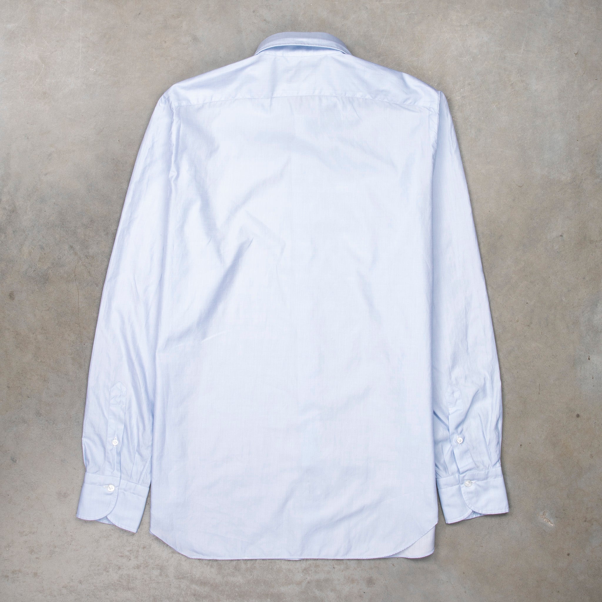 Finamore Milano Collo Luigi Carlo Riva 180's Twill Shirt Azzurro