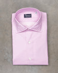 Finamore Milano Collo Luigi Carlo Riva 180's Twill Shirt Rosa Malva