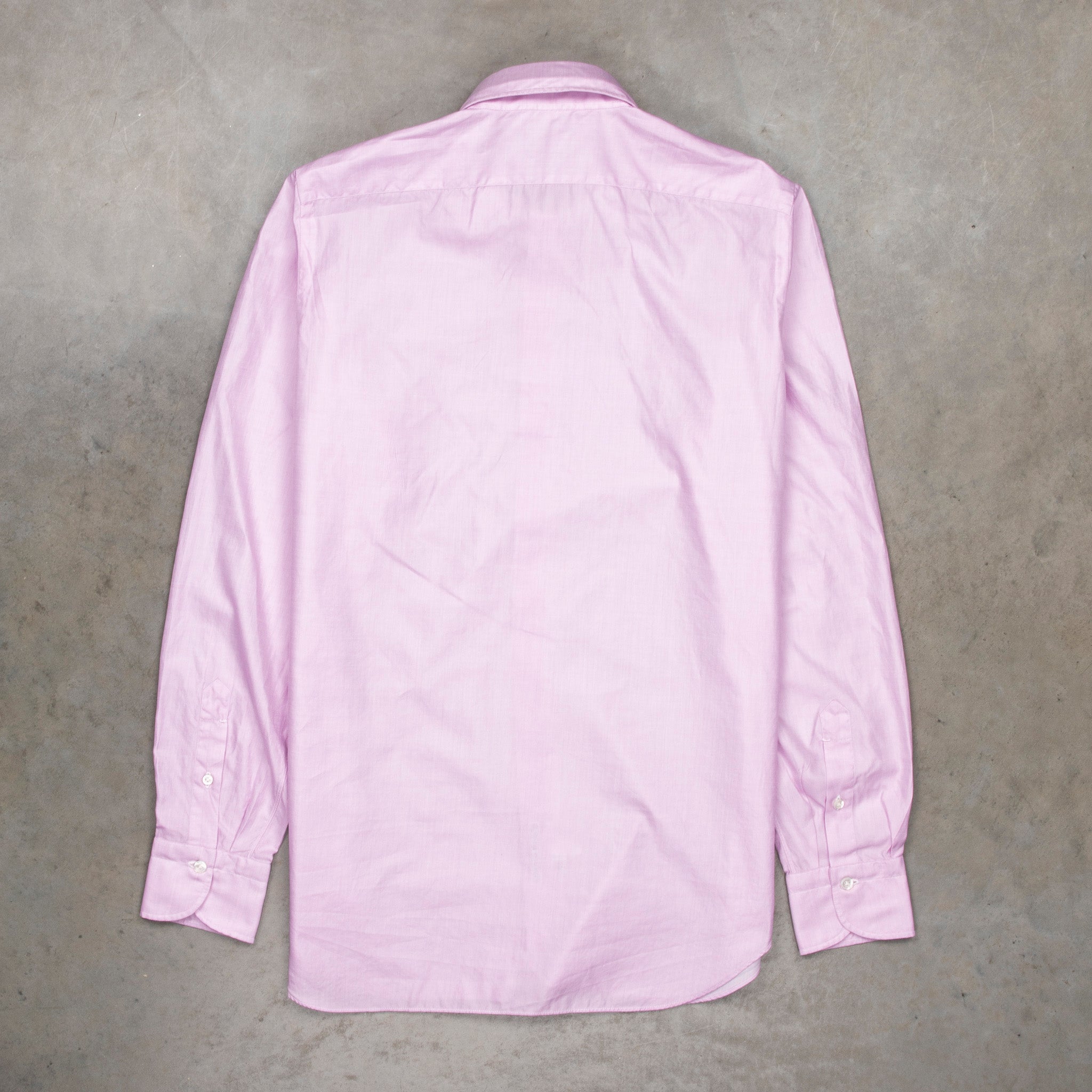 Finamore Milano Collo Luigi Carlo Riva 180's Twill Shirt Rosa Malva