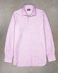 Finamore Milano Collo Luigi Carlo Riva 180's Twill Shirt Rosa Malva