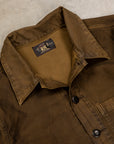RRL Asher Jacket Reverse Sateen Washed Brown