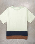 Maru Sankaku Peke Panel T- Shirt Emerald
