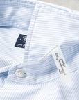 Finamore Milano Collo Luigi Carlo Riva 180's Twill Shirt Rigati Cielo