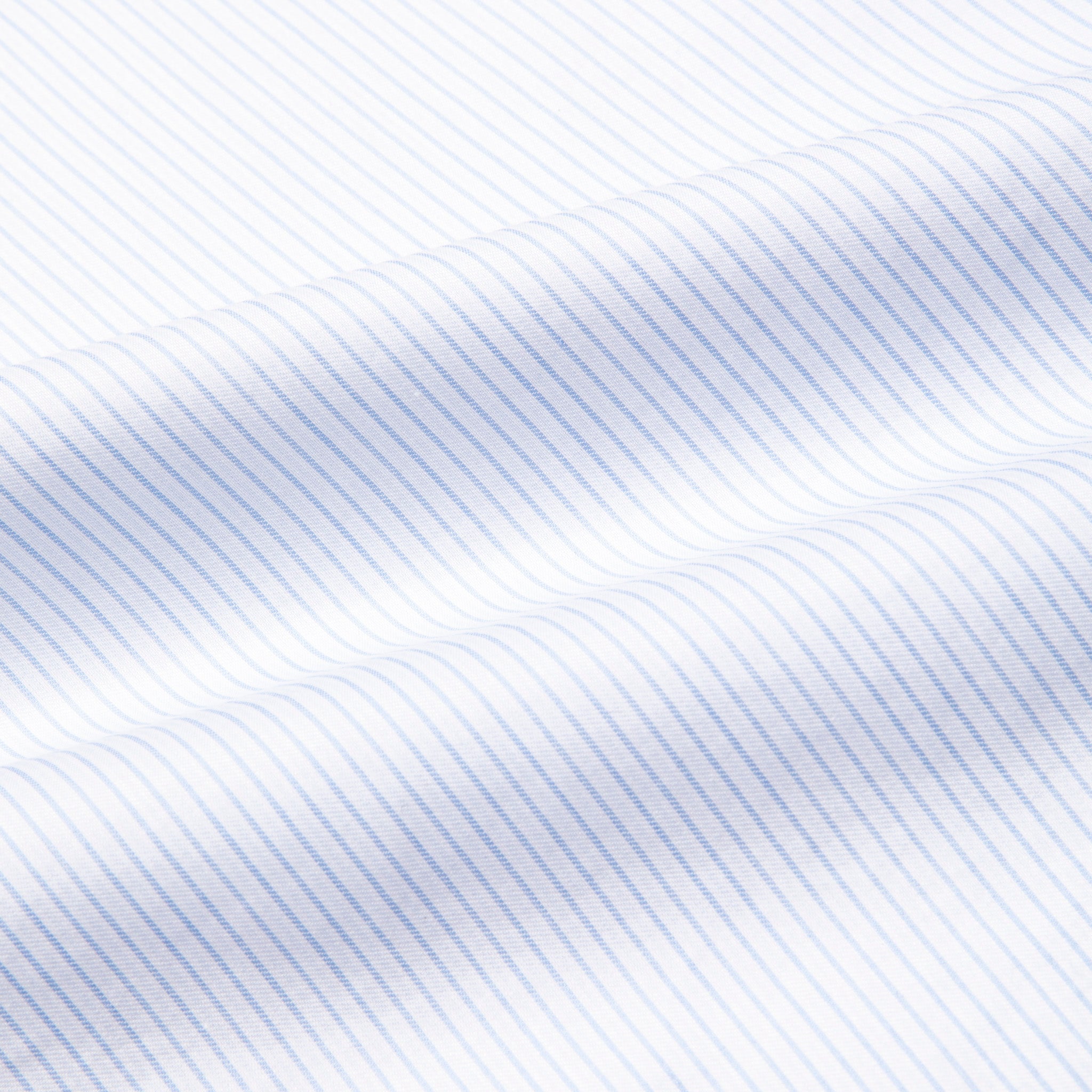 Finamore Napoli Collo Luigi Carlo Riva 180's Twill Shirt Rigati Cielo