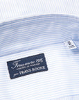 Finamore Milano Collo Luigi Carlo Riva 180's Twill Shirt Rigati Cielo